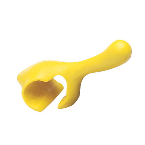 úchytka patková pogumovaná žlutá