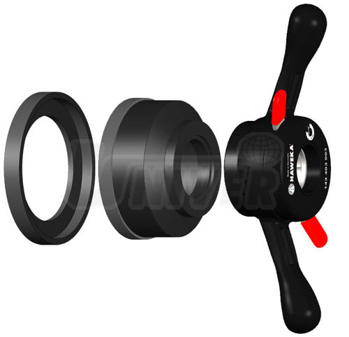 hlava rychloup.40x3mm+talíř+ochr.kroužek